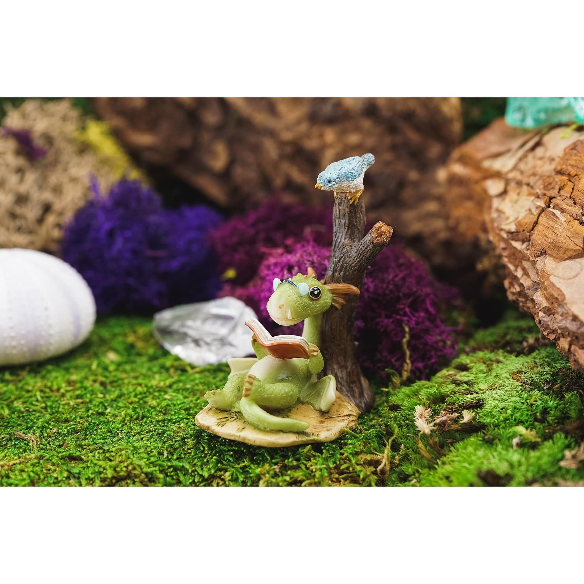 Mini Girl Dragon Emberz with Dragonfly, Fairy Garden, Mini Dragon, Miniature Dragon, Fairy Dragon - Mini Fairy Garden World