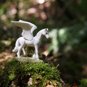 Mini Pegasus, Fairy Garden, Fairy Pegasus, White Pegasus - Mini Fairy Garden World