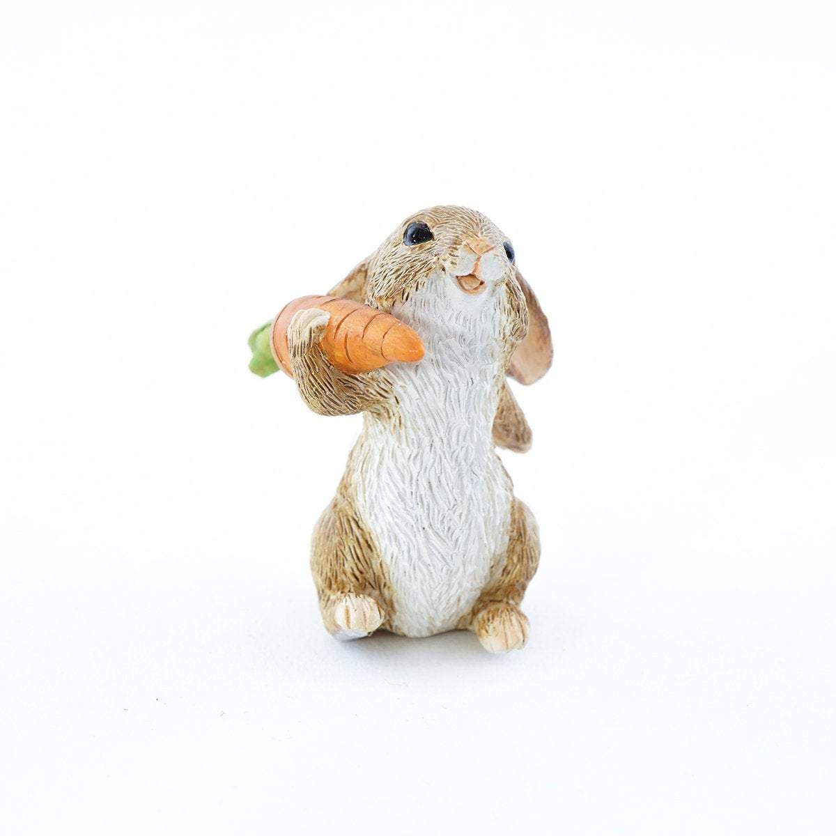 Mini Rabbit Holding Carrot, Fairy Garden, Tiny Rabbit, Fairy Rabbit - Mini Fairy Garden World