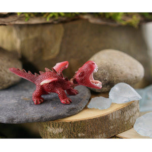 Mini Red Dragon Roaring, Fairy Garden, Miniature Dragon, Fairy Dragon - Mini Fairy Garden World