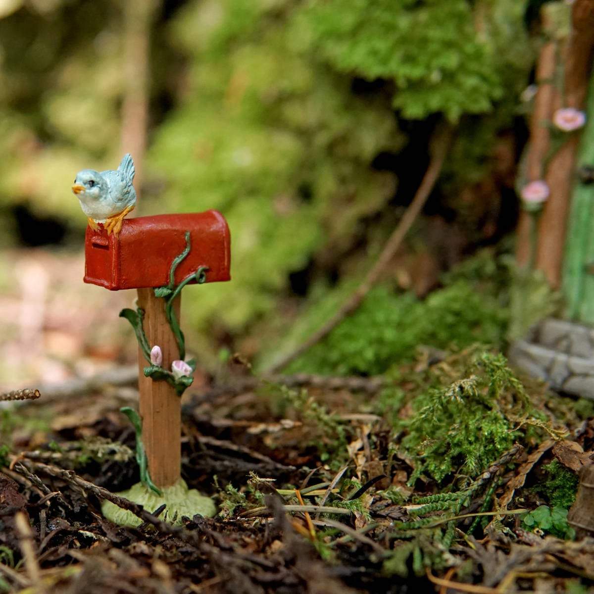 Mini Red Mailbox, Mini Mailbox, Miniature Mailbox, Fairy Garden Mailbox, Dollhouse Mailbox, Terrarium Mailbox, Fairy Garden - Mini Fairy Garden World