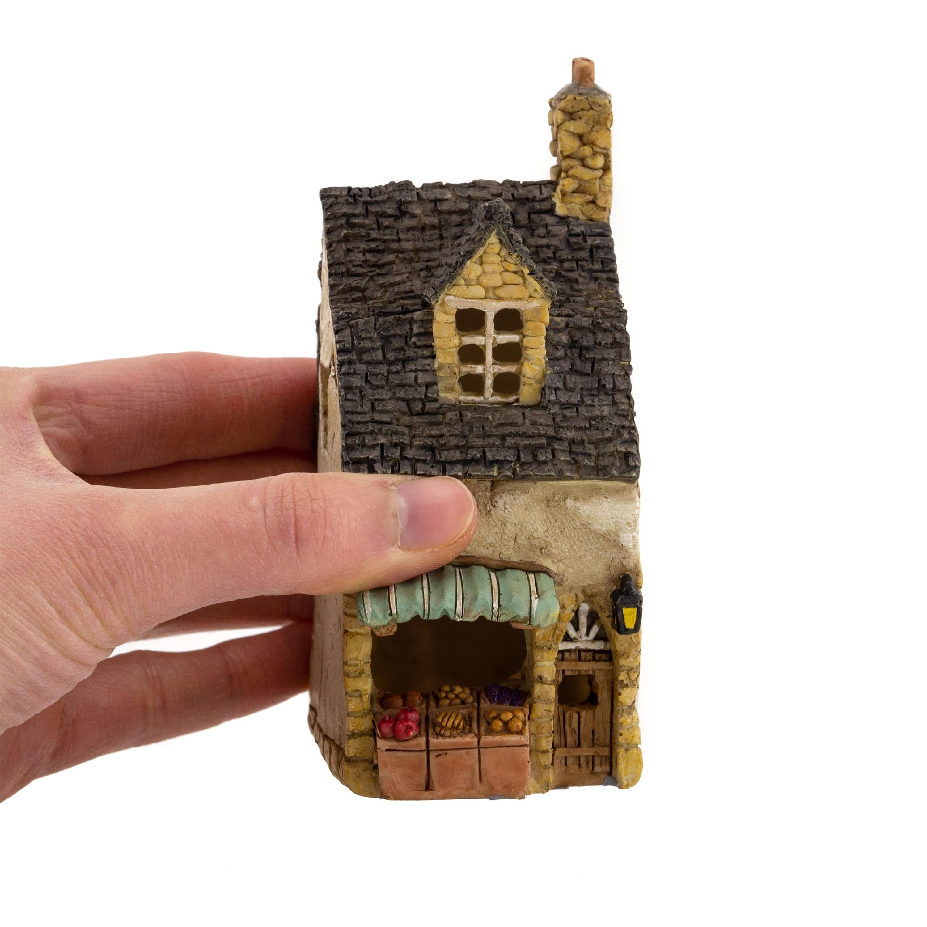 Miniature House with Awning, Fairy Garden, Fairy House, Mini House - Mini Fairy Garden World