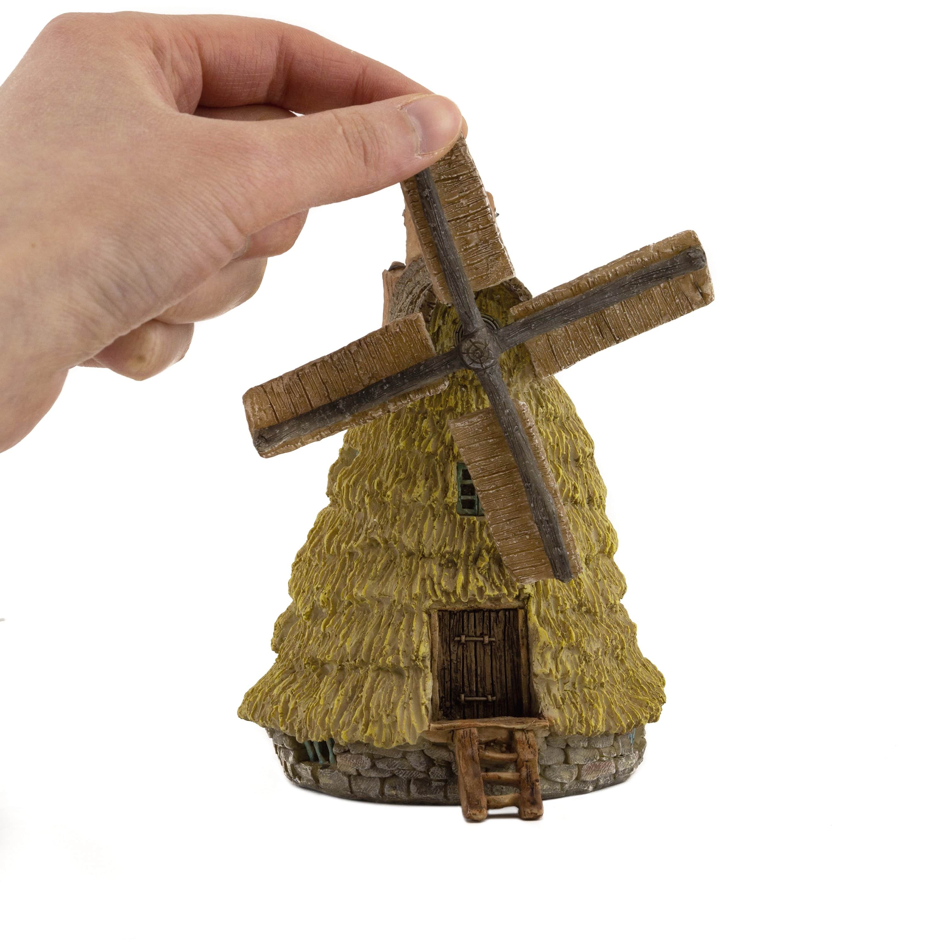Miniature Straw Windmill, Fairy Garden Windmill, Mini Windmill - Mini Fairy Garden World
