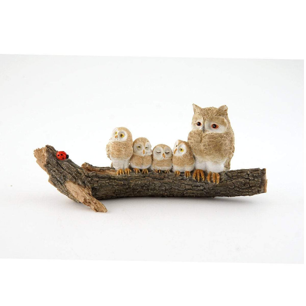 Owl Family on Tree, Mini Owls, Miniature Owls, Fairy Garden Owls, Dollhouse Owls, Terrarium Owls, Sitting Owls, Fairy Garden - Mini Fairy Garden World