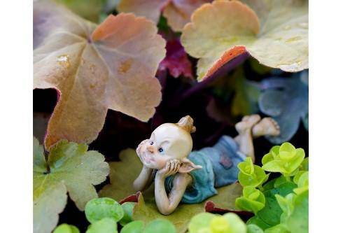 Pixie In Thought, Fairy Garden, Mini Pixie, Garden Pixie - Mini Fairy Garden World