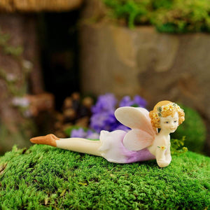 Resting Flower Fairy, Fairy Garden, Sleeping Fairy, Mini Fairy, Garden Fairy - Mini Fairy Garden World