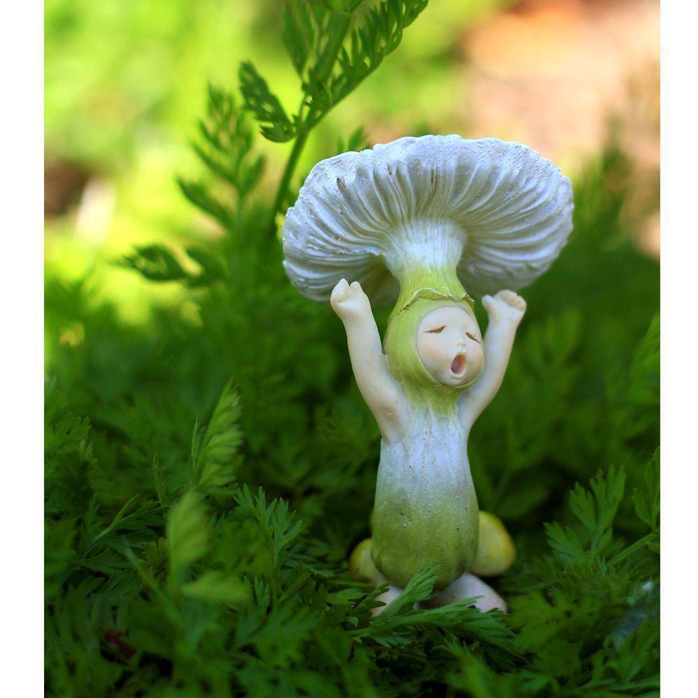 Shroom Baby Yawning, Fairy Garden, Fairy Baby, Garden Baby - Mini Fairy Garden World