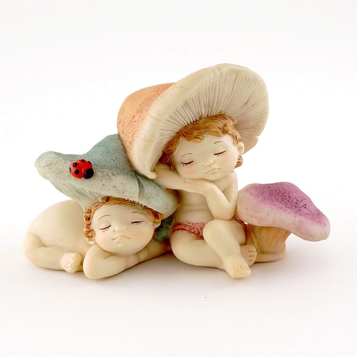 Shroomies Sleeping, Baby Fairies, Fairies Sleeping, Fairy Mushrooms, Mushroom Babies, Sleeping Babies, Fairy Garden - Mini Fairy Garden World
