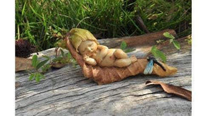 Sleeping Fairy Garden Baby With Dragonfly, Miniature Dragonfly, Mini Fairy Baby, Fairy Garden Supplies, Fairy Garden - Mini Fairy Garden World