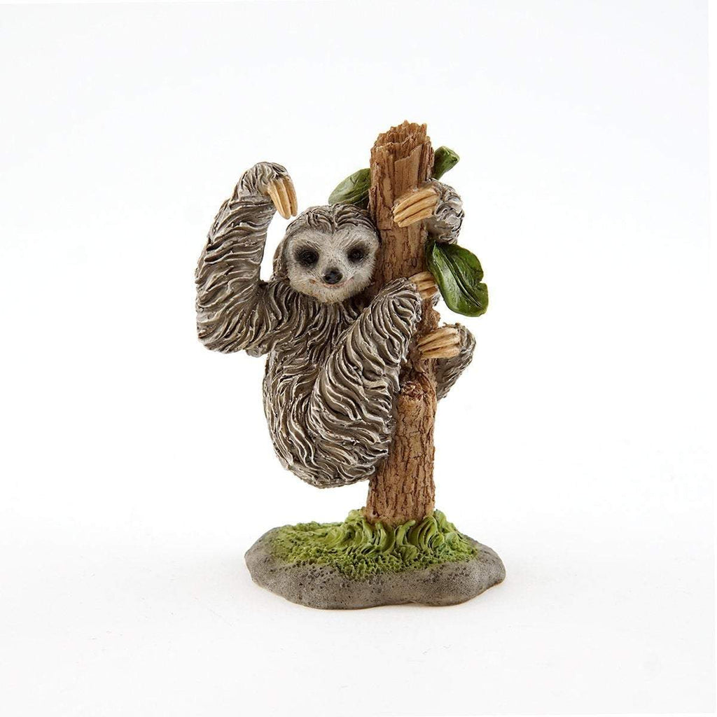 Sloth on Tree, Mini Sloth, Miniature Sloth, Happy Sloth, Dollhouse Sloth, Terrarium Sloth, Sloth Hanging, Fairy Garden - Mini Fairy Garden World