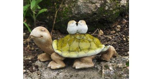 Tortoise And Bird Friends, Fairy Garden, Mini Turtle - Mini Fairy Garden World