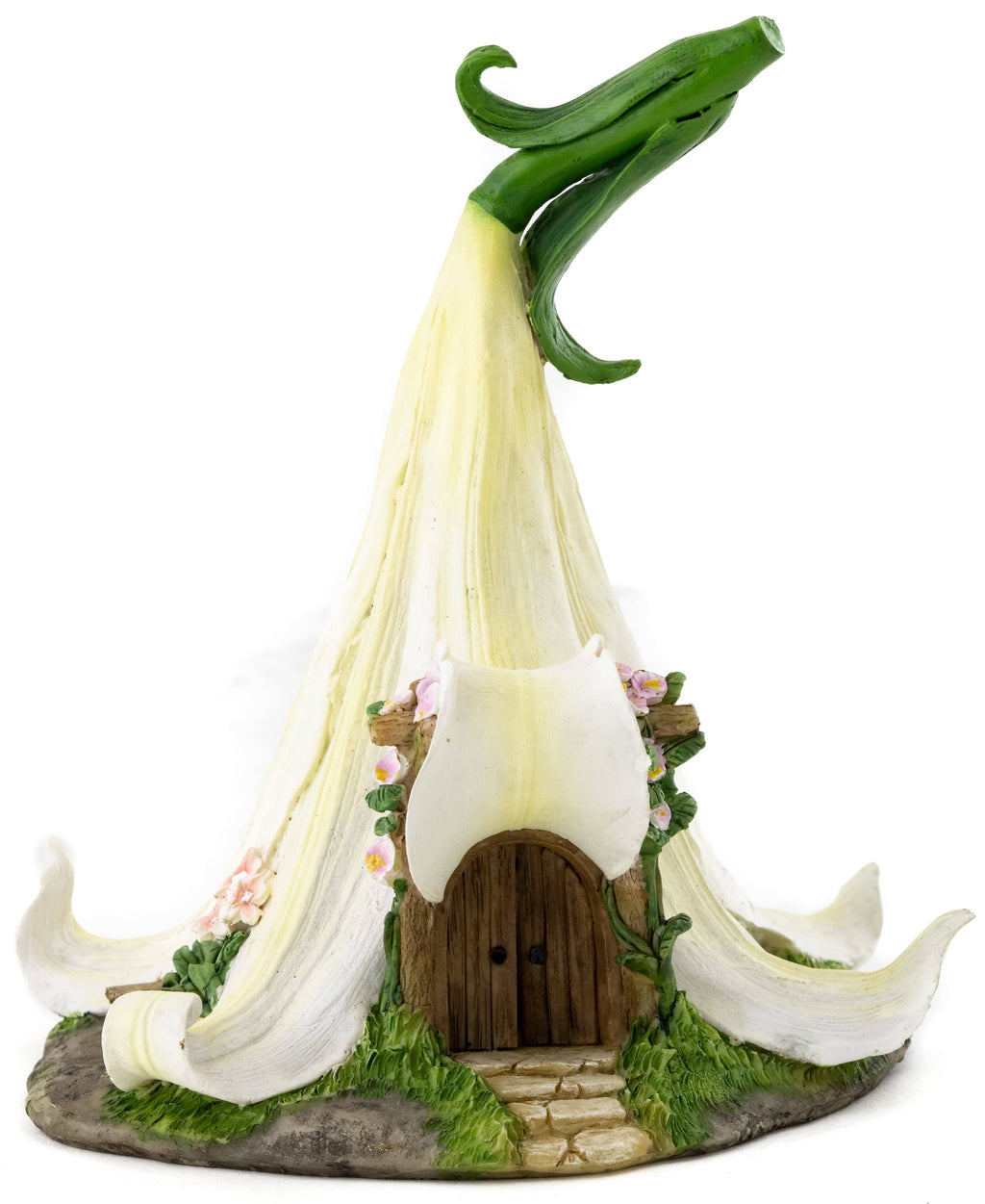White Lily Fairy House, Fairy Garden, Fairy Flower House, Mini Cottage - Mini Fairy Garden World
