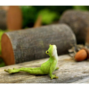 Yoga Frog Cobra Pose, Fairy Garden, Mini Frog - Mini Fairy Garden World