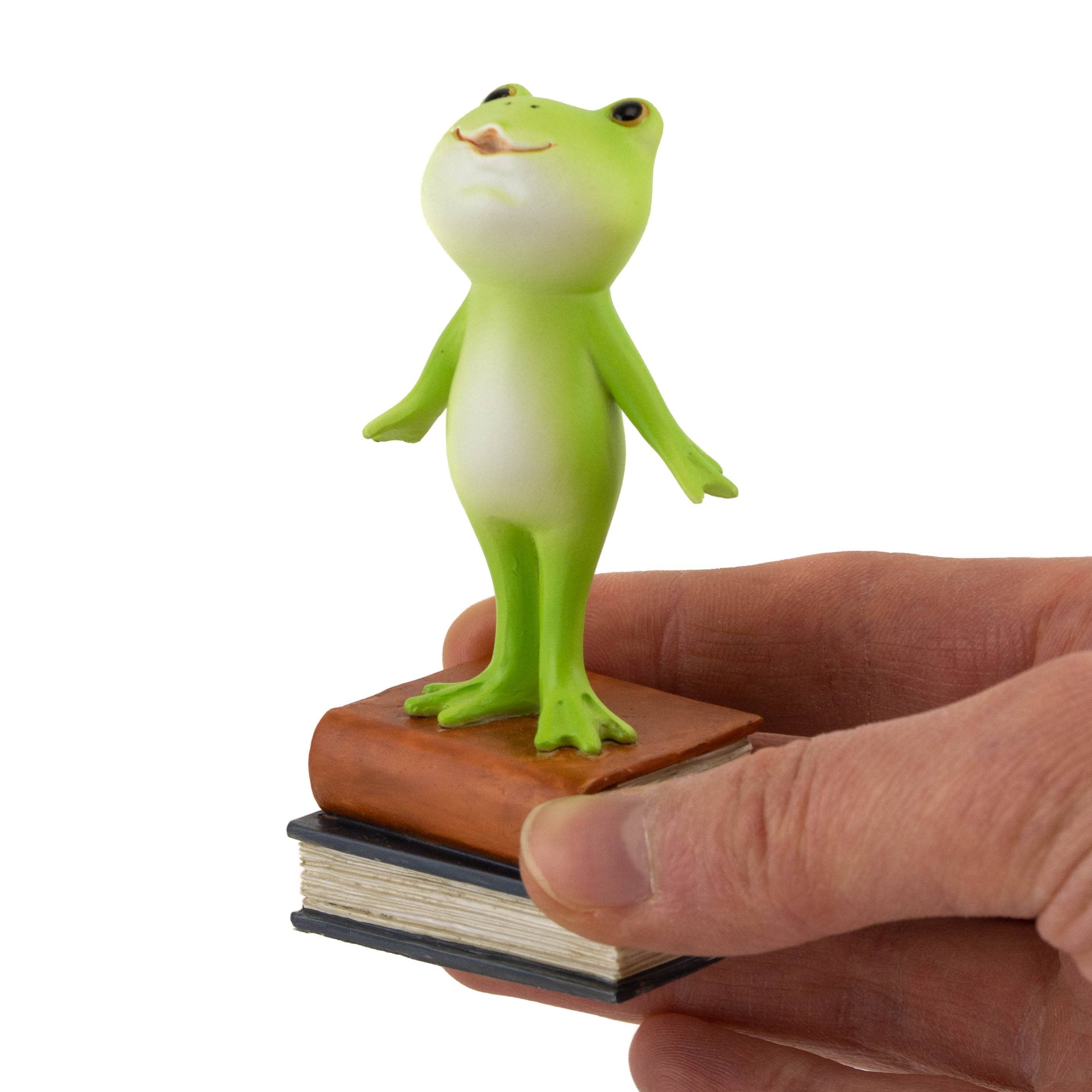 Mini Frog Getting Taller, Miniature Frog, Fairy Garden Frog - Mini Fairy Garden World